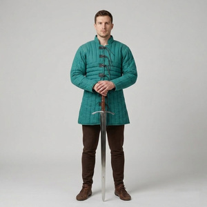 Hecho a mano Europa patrón liso ropa de guerra Medieval Gambesons piezas cosidas de algodón para manualidades textiles y de tela - Product Image 1