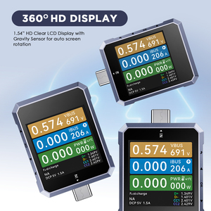เครื่องทดสอบกระแสไฟแบบ USB-C ตรวจจับอัตโนมัติ, 4-50V 6.5A 240W, การวัดแรงดันไฟฟ้าความแม่นยำสูง, การตรวจจับโปรโตคอลการชาร์จเร็ว - Product Image 3