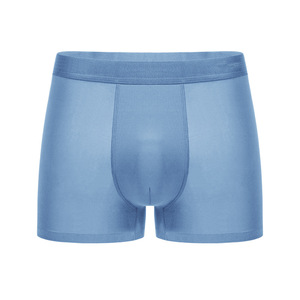 Calzoncillos Boxer Blancos para Hombre, Corte Medio, Tejido de Algodón Suave, Sin Costuras, Transpirables, de Secado Rápido, Color Sólido Personalizable - Product Image 2