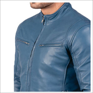 แจ็คเก็ตหนังขายดี คอตั้ง ซิป ปิด แบบลำลอง ไซส์ใหญ่สำหรับผู้ชาย มีกระเป๋า แจ็คเก็ตฤดูหนาวสำหรับผู้ใหญ่ - Product Image 3