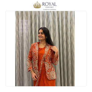 Bollywood Style <b>Top</b> Notch Quality Elegant Design Women Party Wear French Crepe with Embroidery Work Saree at Low Price - Product Image 2