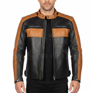 Chaqueta de Motociclista para Hombre, Transpirable, Ecológica, de Piel de Vaca, con Costuras Reforzadas, Cierre de Cremallera Seguro, Cómoda para Conducir - Product Image 5