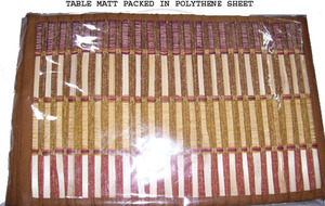 Brown <b>Rectangle</b> Bamboo Eco-Friendly Reusable Durable Patterned Dining <b>Placemat</b> Home Kitchen Use Table Mat Set Decor Washable - Product Image 2