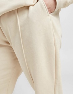 Conjunto Deportivo con Capucha Color Crema para Mujer, Talla Grande, Pantalones Deportivos Largos de Color Sólido con Bolsillos Laterales, Ropa Casual de Otoño - Product Image 4