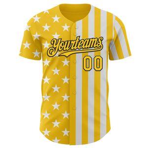 Camiseta de Béisbol con Botones, Manga Corta, Transpirable, de Poliéster, Azul con Estrellas Blancas y Rayas, Sublimada, Personalizada con Nombre de Equipo, para Adultos - Product Image 3