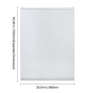 Stores alvéolaires sans fil de 1 pouce pour fenêtres intérieures, filtrant la lumière, occultants et offrant l'intimité, double couleur noire - Product Image 2