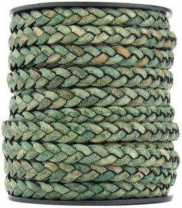 Cordons en cuir tressé plat de 5 mm de haute qualité, personnalisables, style vintage, pour la création de bijoux, prix de gros, emballés en rouleaux - Product Image 1