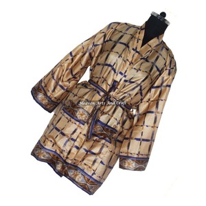 KS013 Beachwear Vintage Sari Kimono Short Manufacturer Of Beachwear Vintage Sari Kimono Short <b>Cardigan</b> Vintage Sari Kimono Short - Product Image 3