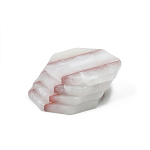 Natural Alabaster Stone Coaster Set Hand Finished Eco-Friendly Durable <b>Table</b> Drink <b>Protectors</b> Luxury Home Dining Decor Wholesale - Product Image 3