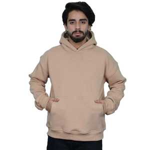 Sudaderas con Capucha Bordadas de Poliéster y Algodón para Hombre, Color Beige, Estilo Casual, Corte Holgado, Manga Larga, Cómodas y a la Moda - Product Image 6