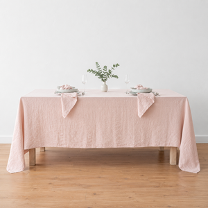 Mantel de Mesa Cuadrado Moderno de Lino Gris Ecológico de Alta Calidad, Hecho a Mano, Personalizable, Suave, Texturizado y Lavable para Uso Doméstico - Product Image 1