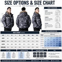 Blouson matelassé personnalisé pour homme, hiver, camouflage, à capuche, avec fourrure, imperméable, coupe-vent, logo personnalisé, vêtement d'extérieur