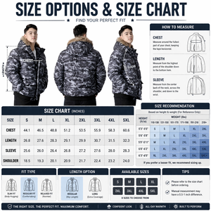 Blouson matelassé personnalisé pour homme, hiver, camouflage, à capuche, avec fourrure, imperméable, coupe-vent, logo personnalisé, vêtement d'extérieur - Product Image 6