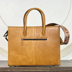 Bolso Tote de Cuero para Mujer, Diseño Floral Tallado a Mano, Cuero Vacuno, Gran Capacidad, para Uso Diario, Último Modelo 2026 - Product Image 5