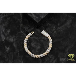 Pulsera de Cadena de Cuerda de Lujo con Acabados en Oro Blanco y Oro Amarillo con Brillo Excepcional - Product Image 2