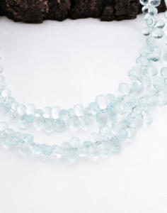 Cuentas de Aguamarina Natural, Piedras Preciosas Naturales, Cuentas de 3x4 a 5x6 mm para la Elaboración de Joyería Fina - Product Image 3