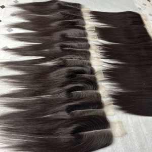 Extensiones de cabello humano vietnamita natural de toda la longitud Super doble dibujado con cierre recto de hueso al por mayor - Product Image 2