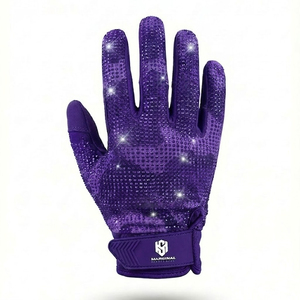 Guantes de Fútbol Americano Transpirables con Logotipo Personalizado, Guantes Deportivos Antideslizantes con Pedrería, Nuevo Diseño Personalizado - Product Image 1