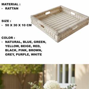 Organizador de Cajones Corto, Cesta de Ratán Artesanal - Product Image 2