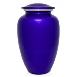 High Quality Classic Aluminium Adult Cremation Urns With Sticker Purple Marble Finished Metal funeral Urns For Human Ashes - Product Image 4