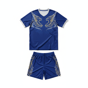 Maillot de football personnalisé avec logo respirant et à séchage rapide, ensemble complet, sublimation, polyester, uniforme de football pour hommes - Product Image 4