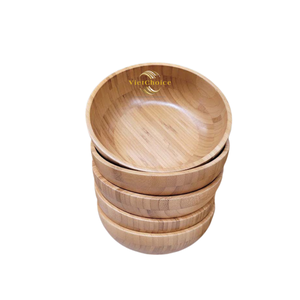Bol en bambou naturel, écologique, durable, compatible micro-ondes, plat de service traditionnel pour gâteau de riz, cuisine, salle à manger, Vietchoice - Product Image 4