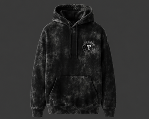 Sudadera con Capucha de Corte Regular Unisex, 100% Algodón, Felpa, Informal, Invierno, Negra, Logotipo Lavado en la Parte Delantera, Servicio OEM - Product Image 1