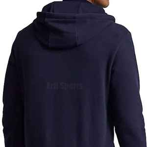 Sudadera con capucha de invierno para hombre con cremallera corta, personalizada, de algodón 100% de alto gramaje GSM, con bordado - Product Image 2