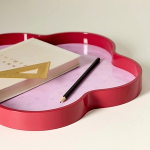 Trendy Lacquer Flower-shaped Tray Modern Serving Tray For Coffee Table, Food Serving And <b>Display</b> - Product Image 3