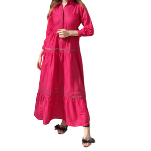 Nuevo Diseño, Vestidos Casuales Transpirables para Mujer, Cuello en V, Color Sólido, Tallas Grandes, Logotipo y Colores Personalizables - Product Image 1