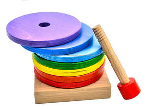 Kits coloridos de madera con forma redonda para hacer marionetas, juegos de teatro con disfraces y alas de hadas para niños - Product Image 6