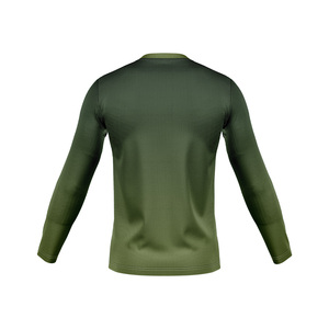 Camiseta Deportiva Casual para Hombre, Personalizada, de Secado Rápido, Manga Larga, Cuello en V, Diseño Sólido, Transpirable, Ecológica, con Logotipo Frontal - Product Image 2