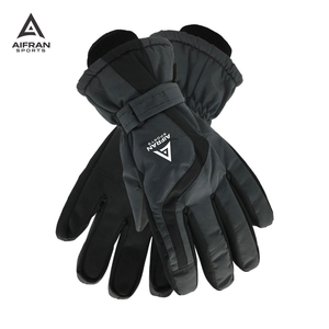 Gants de ski noirs AIFRAN pour hommes, imperméables, thermiques, avec isolation 3M Thinsulate, épais, coupe-vent, pour snowboard, compatibles écran tactile, vente en gros - Product Image 2