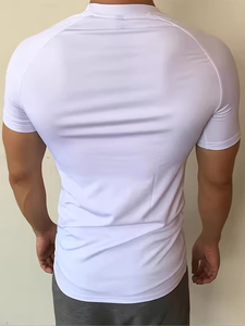 Chemises de compression sportives pour hommes avec motif lettres - Vêtements de sport respirants pour les entraînements athlétiques et l'usage quotidien - Product Image 3