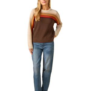 Suéter de Punto para Mujer, Cuello Redondo, 100% Algodón, Alta Calidad, Diseño a Rayas, Casual de Invierno, Disponible OEM, Antiencogimiento, Transpirable - Product Image 6