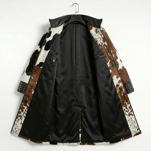 Customized Men Cow Hair On Leather <b>Jacket</b> Wholesale Genuine Cowhide Winter Coat Manufacturer OEM Soft Real Outwear Supplier - Product Image 4