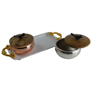 Pot de rangement en métal de style américain, forme ronde, finition argentée brillante classique, pour fruits secs et bonbons - Product Image 4