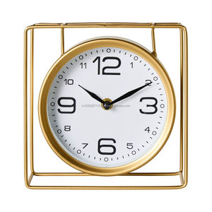 Horloge de table en métal finition laiton de qualité supérieure cadeau élégant pour les professionnels pièce d'accent décorative intérieure - Product Image 2