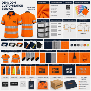Polo de sécurité routière léger avec logo personnalisé, en maille respirante, anti-humidité, pour le travail en extérieur, vente en gros, fabricant - Product Image 4
