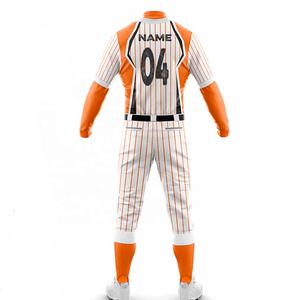 Ensemble d'uniformes de baseball personnalisés Maillots d'équipe en tissu polyester respirant Vêtements de sport pour hommes et jeunes Confort de couleur bicolore - Product Image 4
