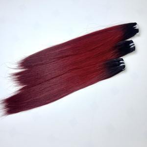 100% Cuticule Brute Alignée Bourgogne Faisceau De Cheveux Humains Vietnamiens 8-40 Pouces Vierge Remy Double Dessiné Os Extensions De Cheveux Raides - Product Image 1