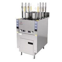 Cuiseur à nouilles électrique automatique professionnel 6 têtes en acier inoxydable 12KW, équipement de cuisson rapide pour hôtel