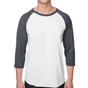 Camisetas de Manga Larga Raglán para Hombre, Diseño Personalizado, Algodón Grueso, Cuello Redondo, Color Heather Premium, OEM - Product Image 1