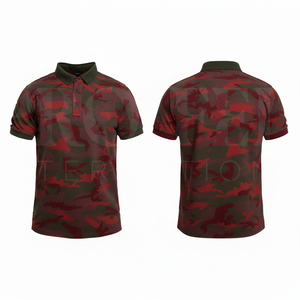 Camiseta Polo de Camuflaje Sublimado para Hombre, Manga Corta, Informal, para Actividades al Aire Libre, Transpirable, de Poliéster Elástico, con Cuello Redondo - Product Image 2