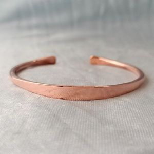 Handmade Copper Cuff <b>Bracelet</b> Vintage Style Adjustable Unisex Jewelry men women hand wear copper <b>healing</b> wrist wear therapy - Product Image 2