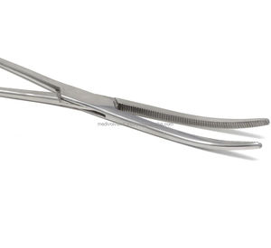 Pinza Hemostática Curva de Alta Resistencia con Bloqueo Manual, Mordazas Totalmente Serradas, Herramienta Quirúrgica de Acero Inoxidable - Product Image 3
