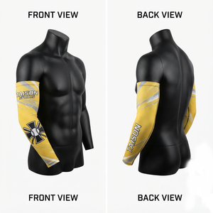 TAISON SPORTS - Manguito de Béisbol Premium de Poliéster y Spandex de 220 GSM, Diseño de Panel Hexagonal Rojo, Logotipo con Impresión Digital Personalizada, Secado Rápido - Product Image 4