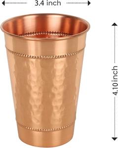 Verres à boire élégants en cuivre, design raffiné, verres en cuivre pour cuisine moderne, verres en cuivre pour usage domestique, verres en cuivre pour usage quotidien - Product Image 4