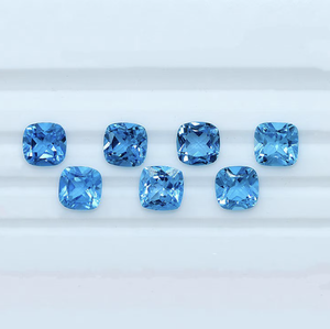 Topacio azul suizo cultivado en laboratorio, materia prima resistente al calor, corte lapidario, imitación sintética nano - Product Image 2
