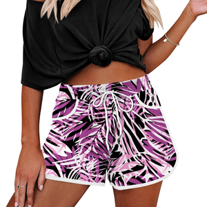 Shorts de bain confortables et respirants en tissu Oxford écologique de haute qualité, séchage rapide, taille élastique, 5 pouces, pour femme - Product Image 2